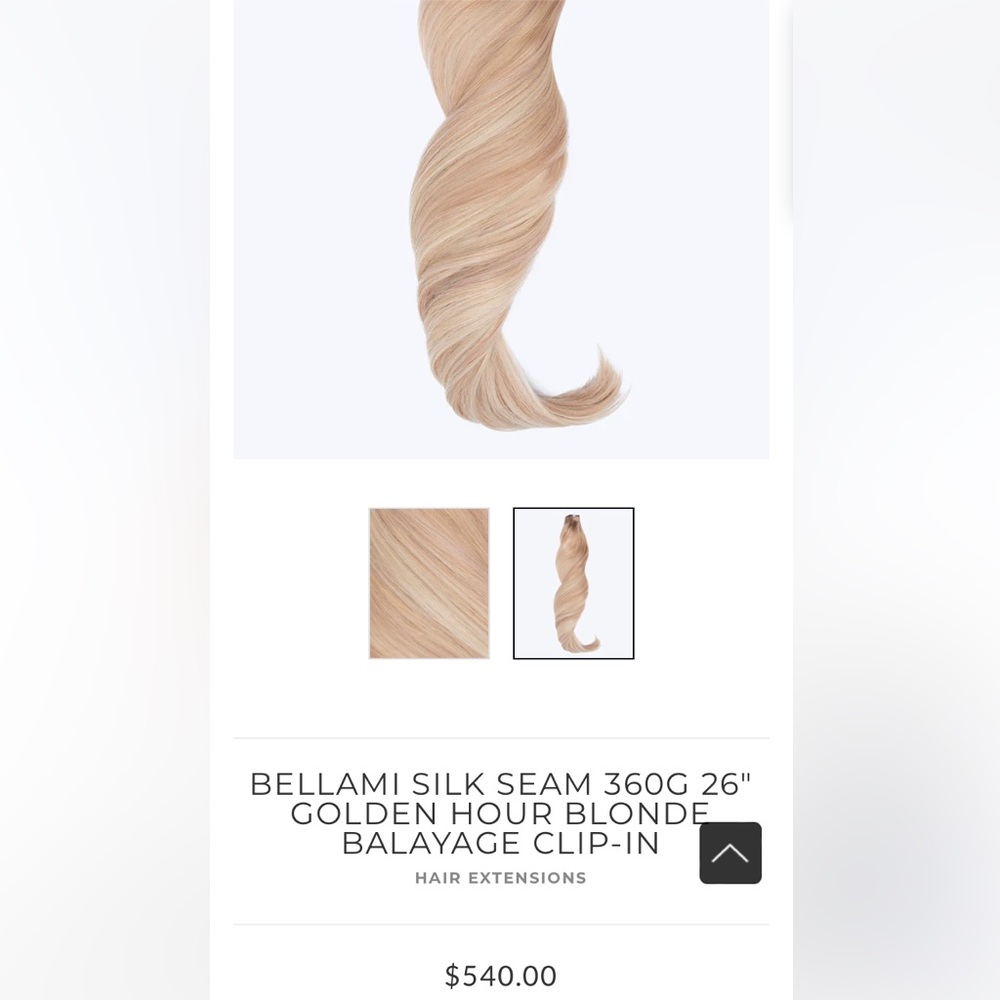 BELLAMI Silk Seam 360g 26in Golden Hour Blonde Balayage Clip-In Hair Extension